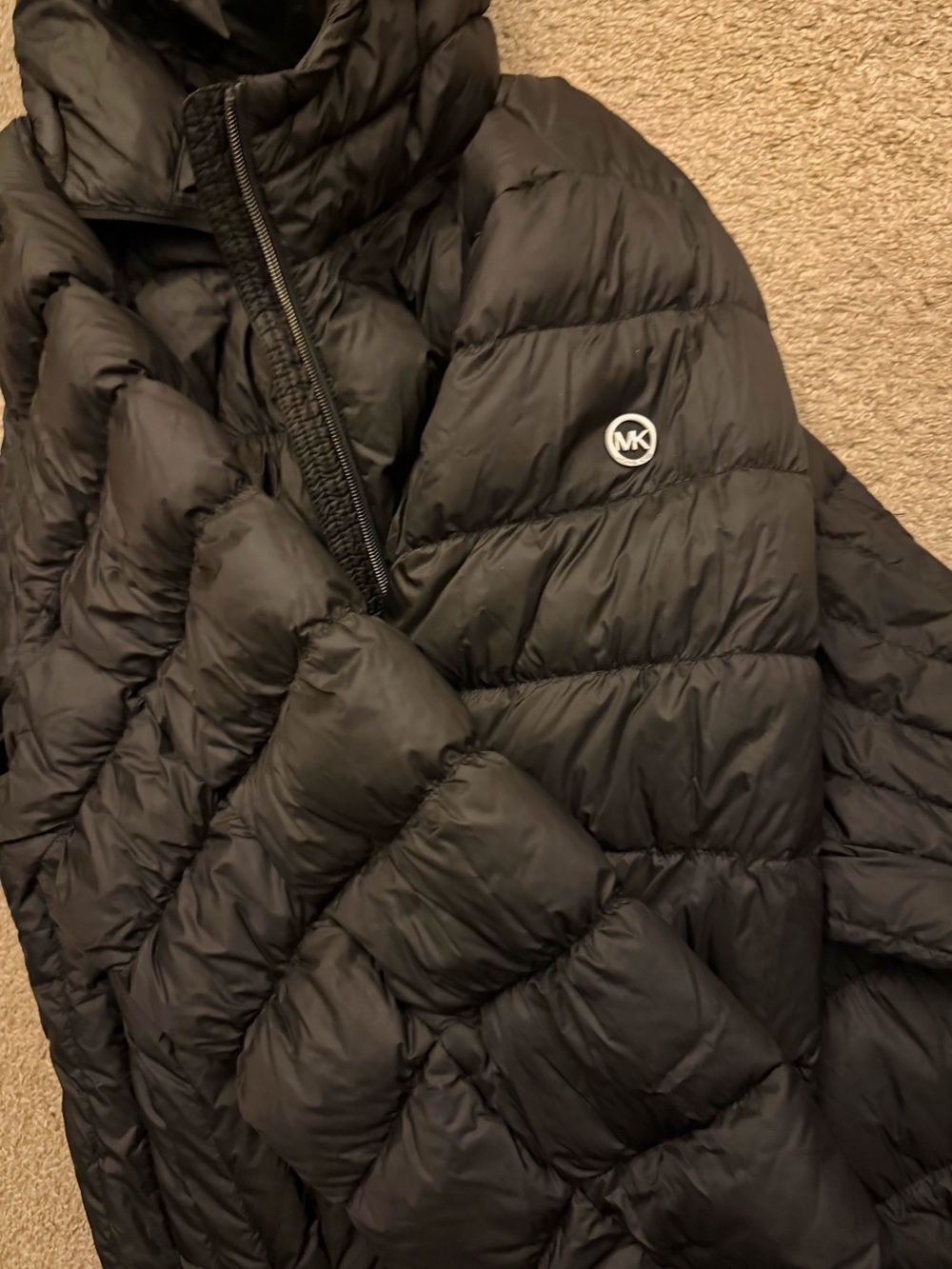 Michael Kors Women's 4X Black Packable Down-Fill Puffer Jacket